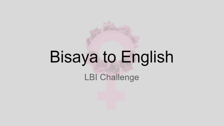 Game Idea: Bisaya to English Translation